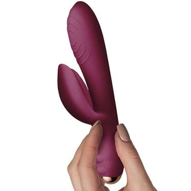 Rabbit stimolante in silicone vellutato con doppio motore e LED cromatico